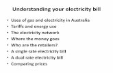 Understanding your electricity bill · Understanding your electricity bill •Uses of gas and electricity in Australia •Tariffs and energy use •The electricity network •Where