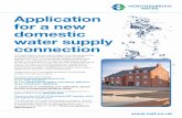 Application for a new domestic water supply connection · Application for a new domestic water supply connection This application is to be used to apply for a new/replacement domestic