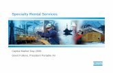 Specialty Rental Services - Atlas Copco€¦ ·  · 2018-02-20Specialty Rental Services ... ISO9001: 2000 ISO14001 OHSAS18001 Quality – Environment ... – Integration of Prime