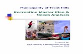 Recreation Master Plan &Needs Analysis Recreation Master Plan & Needs Analysis€¦ ·  · 2009-01-23The Recreation Master Plan & Needs Analysis for Trent Hills provides a blueprint