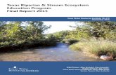 Texas Riparian & Stream Ecosystem Education …twri.tamu.edu/media/622955/tr-479.pdfTexas Riparian & Stream Ecosystem Education Program Final Report 2015. Authored and Prepared by: