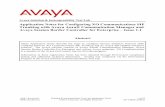 Application Notes for Configuring XO Communications … of 52 XO-CM601ASBCE Avaya Solution & Interoperability Test Lab Application Notes for Configuring XO Communications SIP Trunking