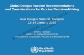 Asia Dengue Summit, Bangkok 13-14 January 2016 - adva…adva.asia/ads/day2/Joachim-Hombach.pdf · Global Dengue Vaccine Recommendations and Considerations for Vaccine Decision-Making