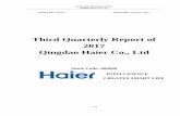 Third Quarterly Report of 2017 Qingdao Haier Co., Ltd · management of Qingdao Haier Co., Ltd. ... performance Whether it is performed in a timely and strict way Undertaking related