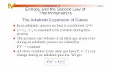 Lecture 7 Entropy and the Second Law of …ctcp.massey.ac.nz/lein/lectures/124.102-Unit-02-Lecture...The Adiabatic Expansion of Gases In an adiabatic process no heat is transferred,