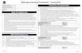 NSW Apprenticeship Traineeship Training Plan · NSW Apprenticeship/Traineeship – Training Plan PART 2 Unit Training Start and End Date should indicate when formal training in the