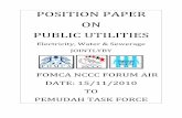 POSITION PAPER ON PUBLIC UTILITIES - …s3.amazonaws.com/zanran_storage/ paper on public utilities electricity, water & sewerage jointlyby fomca nccc forum air date: 15/11/2010 to
