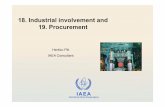 18. Industrial involvement and 19. Procurement · Industrial involvement and 19. Procurement ... nuclear equipment and services recognized ... specific industrial involvement in future