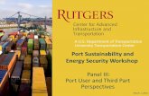 Port Sustainability and Energy Security Workshop Sustainability and Energy Security ... use of wood as raw material in recyclable paper pallets ... Port Sustainability and Energy Security