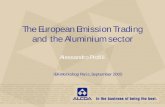 The European Emission Trading and the Aluminium sector · The European Emission Trading and the Aluminium sector Alessandro Profili IEA Workshop Paris, September 2005
