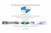 Academic Advising Handbook - Cheyney University of ...€¦ · P.O. Box 200 Cheyney, PA ... Advising Regarding Graduation and Graduation Audit ... The primary purpose of the academic