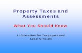Property Taxes and Assessments - Department of … · Property Taxes and Assessments What You Should Know Information for Taxpayers and Local Officials. 2 ... Mrs. Jones Full Market
