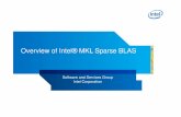 Overview of Intel® MKL Sparse BLAS Why and when sparse routines should be used instead of dense ones? Intel MKL Sparse BLAS functionality Sparse Matrix Storage formats Naming conventions