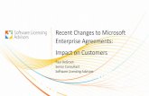 Recent Changes to Microsoft Enterprise Agreements: Impact on …msftadvisors.com/SLA_EA_changes_Webinar_021115.pdf ·  · 2015-02-11Recent Changes to Microsoft Enterprise Agreements: