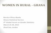 WOMEN IN RURAL GHANA - UNSD — Welcome to UNSDunstats.un.org/unsd/gender/Jordan_Mar2012/Presentations...PRESENTATION OUTLINE •Introduction •Status of Rural Women in Ghana •Using
