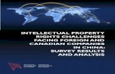 INTELLECTUAL PROPERTY RIGHTS CHALLENGES FACING FOREIGN … · title heading 20 intellectual property rights challenges facing foreign and canadian companies in china: survey results