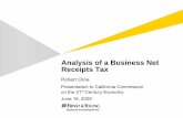 Analysis of a Business Net Receipts Tax - California€¦ · 16/06/2009 · Analysis of a Business Net Receipts Tax. ... June 16, 2009. Page 2 Outline Description of business tax