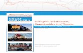 Strengths, Weaknesses, Opportunities and Threatsgreatnortherncorridor.org/pdf/GNC_SWOT_Analysis.pdf · upon the multimodal transport options the corridor provides. ... river ports,