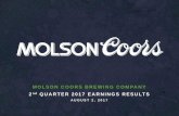 MOLSON COORS BREWING COMPANY 2nd QUARTER …s21.q4cdn.com/334828327/files/doc_financials/Q2/Q2-2017-Earnings... · results are pro forma. 4 ... •Productivity Improvements via WCSC