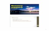 Sensory Memory - Wofford Collegewebs.wofford.edu/steinmetzkr/teaching/310PDFs/Sensory.pdf3 Learning Objective Topics" •Atkinson & Shiffrin Model" •What is Sensory Memory?" •