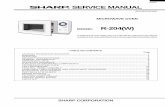 R-204(W) SERVICE MANUAL - michel92.free.frmichel92.free.fr/Schemas/Fours_%B5Ondes/Sharp/R2xxxx/R204W/R20… · troubleshooting guide ... service manual sharp corporation 0 11 1312