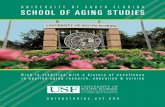 UNIVERSITY OF SOUTH FLORID A SCHOOL OF … is the study of the process of human aging in all its many aspects: physical, psychological and social. In the School of Aging Studies, particular