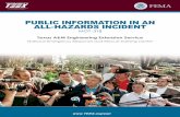 PUBLIC INFORMATION IN AN ALL-HAZARDS INCIDENT · ALL-HAZARDS INCIDENT MGT -318 ... and all-hazards incidents ... This course examines the role of public information in managing an