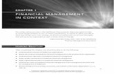 finanCial ManageMent in Context - American College of ... · Chapter 1: Financial Management in Context 5 ... how much a capital expenditure will cost ... Managerial accounting Financial