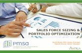 SALES FORCE SIZING & PORTFOLIO OPTIMIZATION · SALES FORCE SIZING & PORTFOLIO OPTIMIZATION ... Approach Time Data Complexity Cost Forecast Defensible Implement L-T Impact Same as