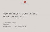 New financing options and self-consumption - IEA PVPS · New financing options and self-consumption Dr. Matthias Fawer ... Loan payment and remaining ... Dividend Solar, Solar City,
