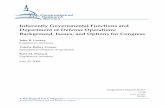 Inherently Governmental Functions and Department of ... · Congressional Research Service ... Potential Limitations of Definitional Changes ... Inherently Governmental Functions and