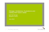 Storage: limitations, frustrations and coping with future ... · Storage: limitations, frustrations and coping with future needs Red Hat Storage Research results June 2016 1 Red Hat