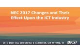 NEC 2017 Changes and Their Effect Upon the ICT Industry · NEC 2017 Changes and Their Effect Upon the ICT Industry