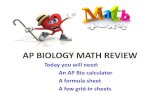 AP BIOLOGY MATH REVIEW - wikispaces.nettguilfoyle.cmswiki.wikispaces.net/file/view/AP+Biology+Math+Review.pdfAP BIOLOGY MATH REVIEW Today you will need: ... A few grid-in sheets. Tips