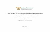 THE SOUTH AFRICAN MICROINSURANCE SOUTH AFRICAN MICROINSURANCE REGULATORY FRAMEWORK POLICY DOCUMENT is the final outcome of the consultative process initiated after the publication