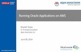 Running Oracle Applications on AWS - Oracle ERP Cloud€¢ Running Oracle Applications on AWS • Customer Case Study ... –Utilize Amazon Cloud Watch for monitoring to get more visibility