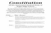 Constitution - West Ada School District · Constitution Of the Associated Student Body of Eagle High School (Last ratified on Friday, May 27, 2016) We, the students of Eagle High