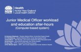 Junior Medical Officer workload and education after-hours · Junior Medical Officer workload and education after-hours ... Sarrah Escano – Clinical Nurse ... Junior Medical Officer