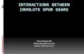 Interactions between involute spur gears - Wittenberg … ·  · 2018-02-01What is an involute spur gear? ... Local magnitude of stress not (x,y,z)plane stress . Von Mises Stress