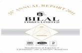 N R U A L REPO A N T t h 0 5 1 BILALbilalfibres.com/annual30062011.pdfManufacturers & Exporters of “CHAMPION” and “CAPTAIN” Brand Yarn BILAL FIBRES LIMITED MOODY INTERNATIONAL