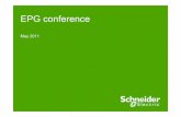 EPG conference - Schneider Electric · Schneider Electric - Investor Relations – EPG presentation – 16 May 2011 4 Schneider Electric ... A robust business model in new economies
