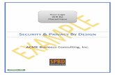 ACME Business Consulting, Inc. - ComplianceForgeexamples.complianceforge.com/cybersecurity-for-privacy-by-design-c...ACME Business Consulting ... references numerous leading industry