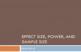 Effect Size, Power, and Sample Size - Jonathan … SIZE, POWER, AND SAMPLE SIZE ERSH 8310. Today’s Class ... and df num = 1 on the power chart. Comments ...