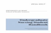 Undergraduate Nursing Student Handbook - … Nursing Student Handbook ... Confidentiality Policy ... Statement Regarding Reasonable Accommodations 47