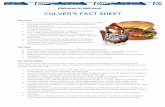 CULVER’S FACT SHEET - d1f28u9l1tudce.cloudfront.net · CULVER’S FACT SHEET Fast Facts ... • Fresh Frozen Custard: Irresistible handcrafted desserts made in small batches throughout