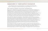 Appendix 2: Narrative research - partum intelligendonarrate.typepad.com/files/100816-narrative-research_snowden-final.pdf · Appendix 2: Narrative research The material in this section