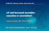 AF and increased mortality: causation or association?€¦ · AF and increased mortality: causation or association? Antonio ... All-cause mortality in AF patients vs controls ...