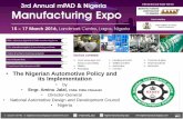 The Nigerian Automotive Policy and its Implementation · • The Nigerian Automotive Policy and its Implementation ... adopted the policy for as one of its four ... • Our local