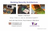 Banking Security Architecture - SecAppDev · Banking Security Architecture ... (EuroPay, MasterCard, Visa) standard, ... No difference between credit and debit cards