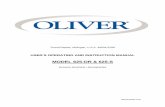 MODEL 625-DR & 625-S - Oliver Packaging & … grand rapids, michigan, u.s.a. 49504-5298 user’s operating and instruction manual model 625-dr & 625-s dough divider / rounders